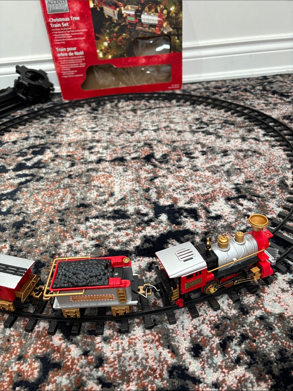 Christmas Tree Train Set Toy Holiday Decor 4x AA Batteries